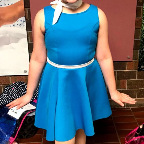 Girls Sleeveless Jazz Costume with Neck Scarf - Picture 5 of 7